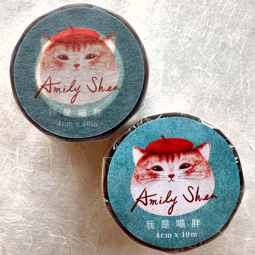 Amily Shen - set of 3 cat-themed PET tape SAMPLES