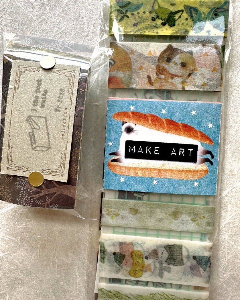 Amily Shen - Siamese Cat Bakery writable perforated memo tape SAMPLES