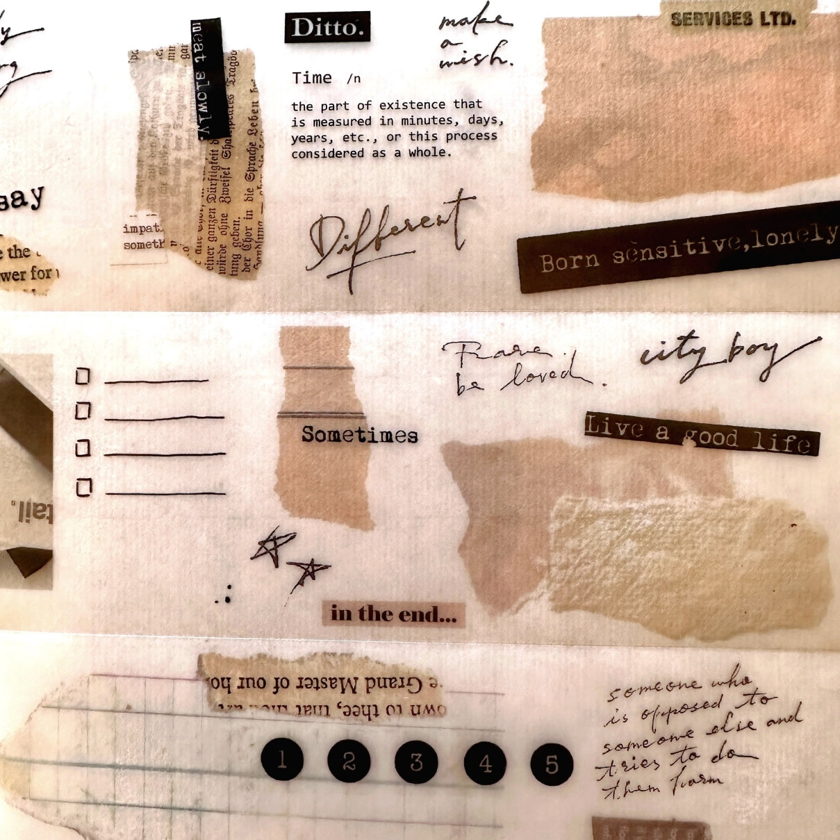 Shiwu Studio - Collage 01 PET tape SAMPLES