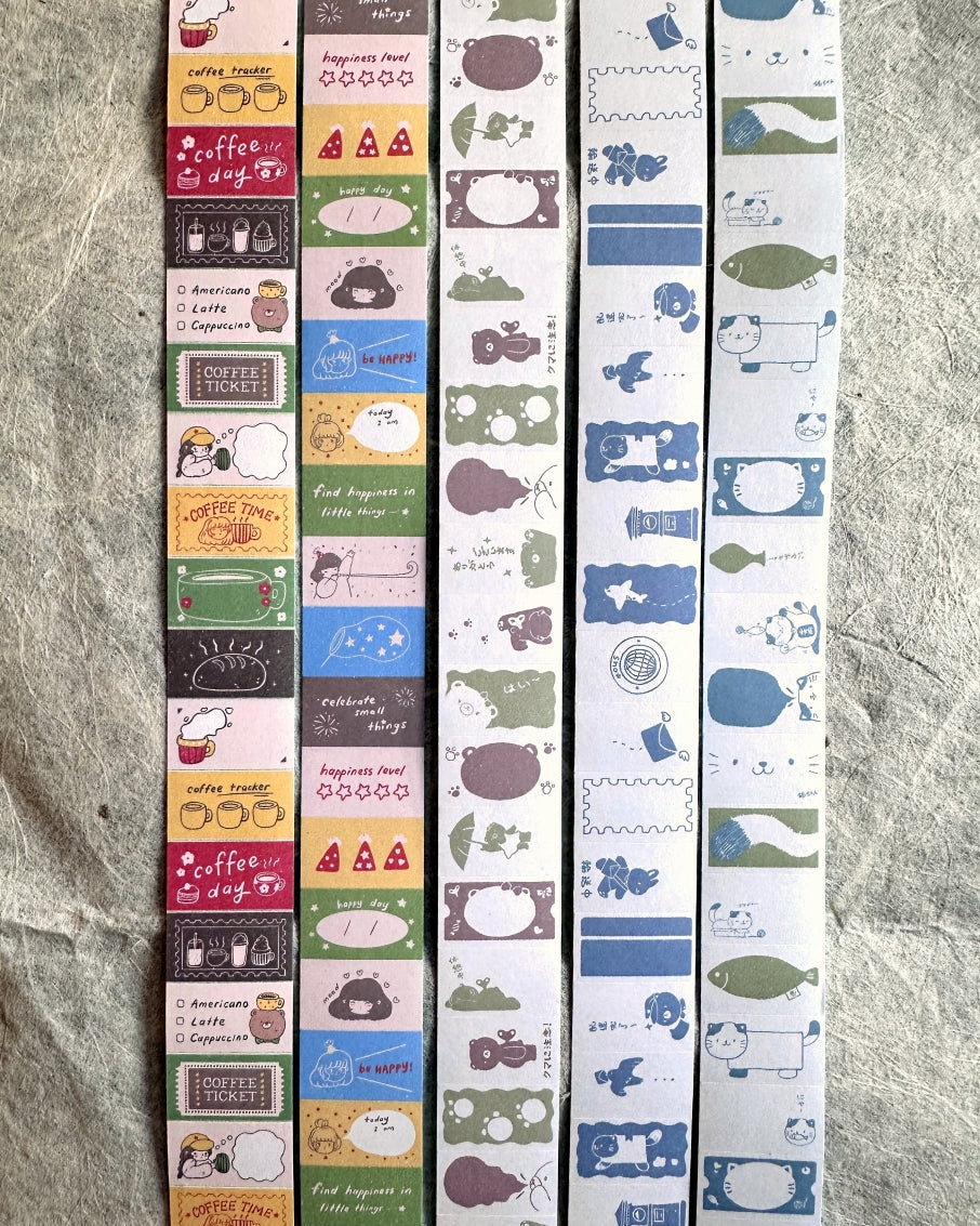 Shō Little Happiness - five label sticker rolls SAMPLES