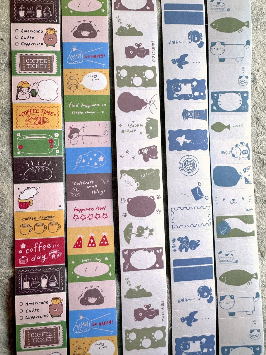 Shō Little Happiness - five label sticker rolls SAMPLES