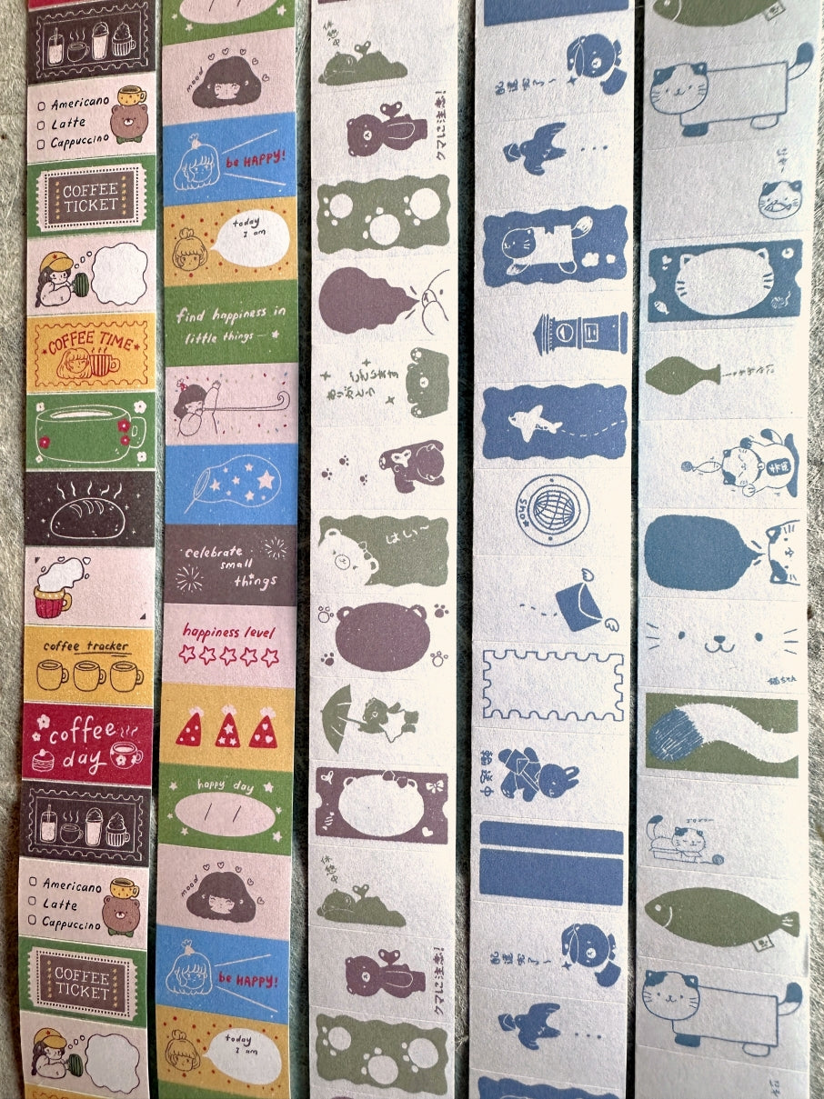 Shō Little Happiness - five label sticker rolls SAMPLES