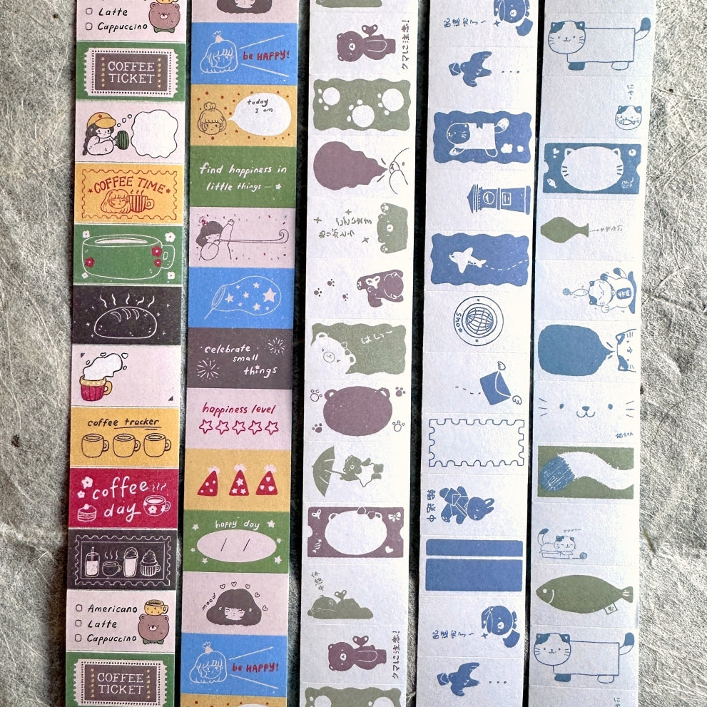 Shō Little Happiness - five label sticker rolls SAMPLES