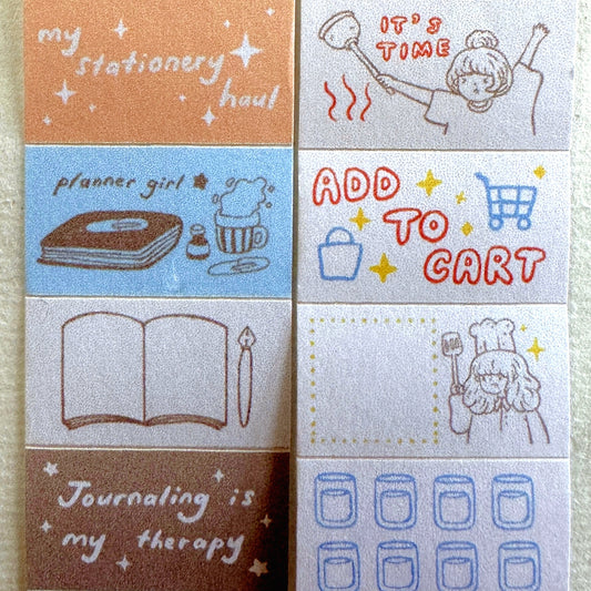 Shō Little Happiness - Stationery Lover & Daily Life label sticker roll SAMPLES