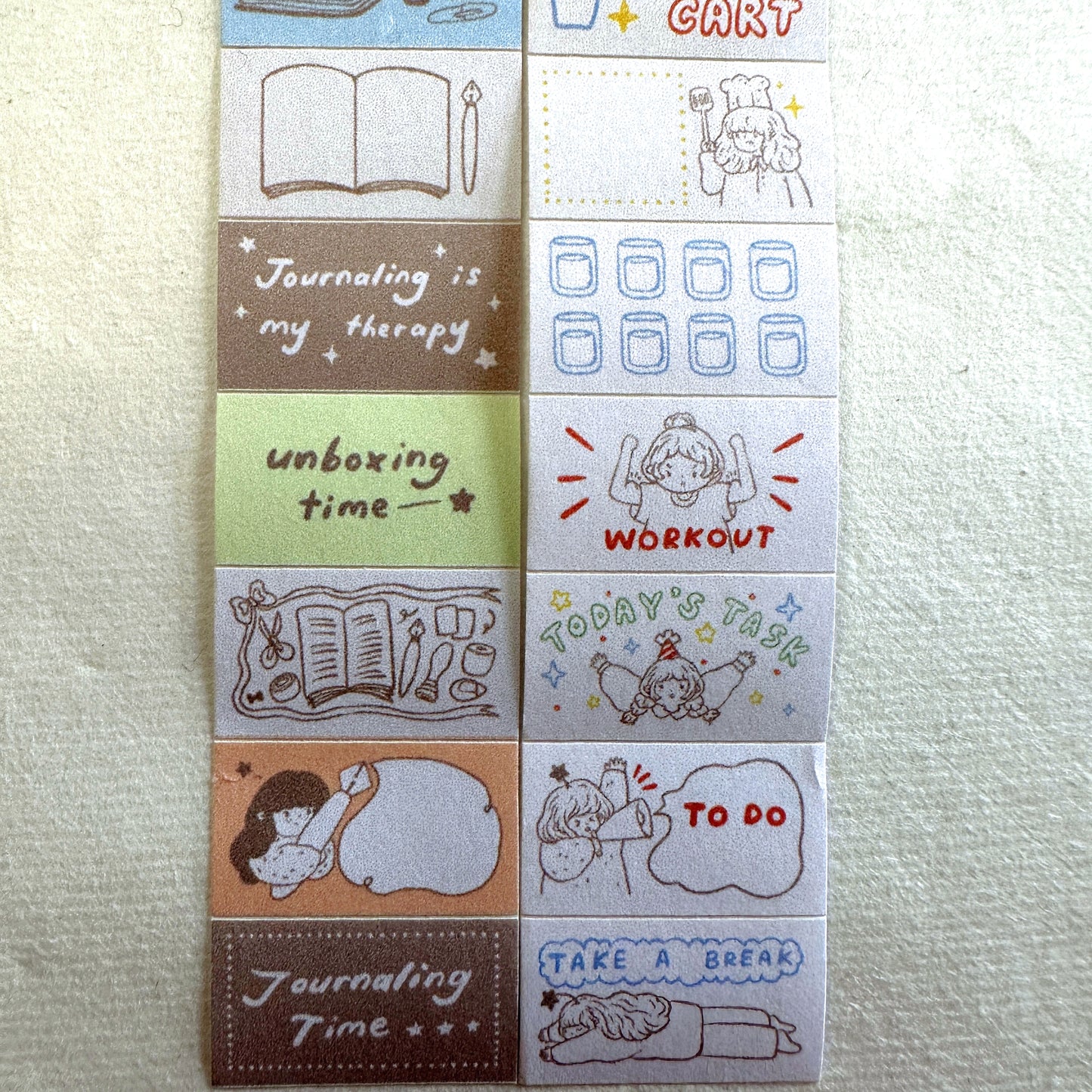 Shō Little Happiness - Stationery Lover & Daily Life label sticker roll SAMPLES