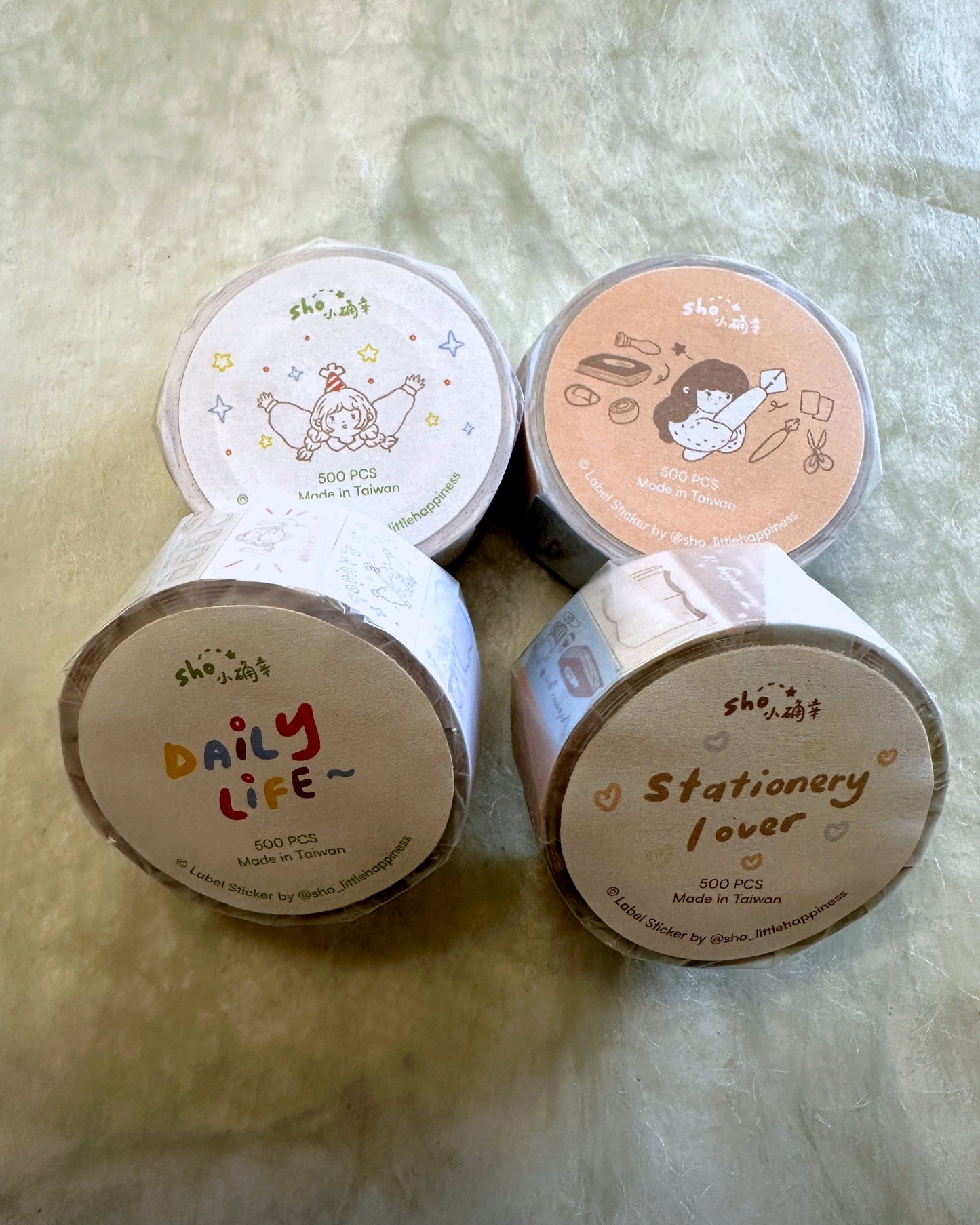 Shō Little Happiness - Stationery Lover & Daily Life label sticker roll SAMPLES