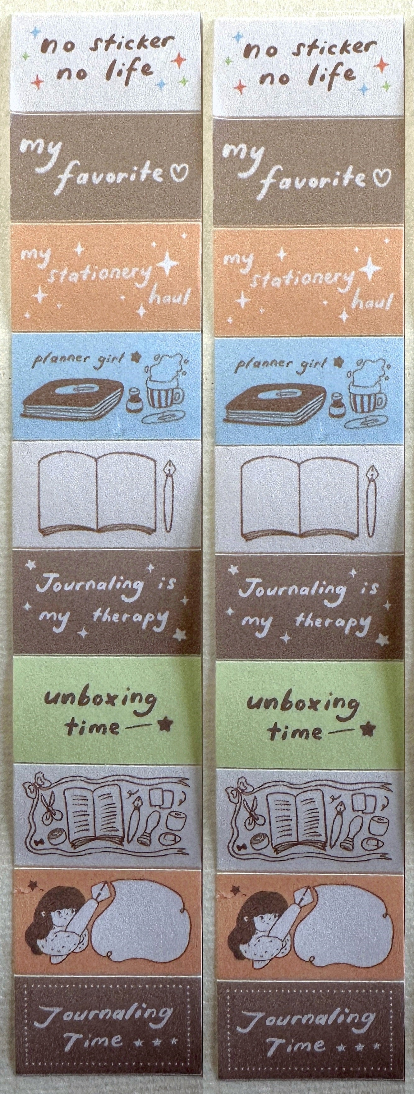 Shō Little Happiness - Stationery Lover & Daily Life label sticker roll SAMPLES
