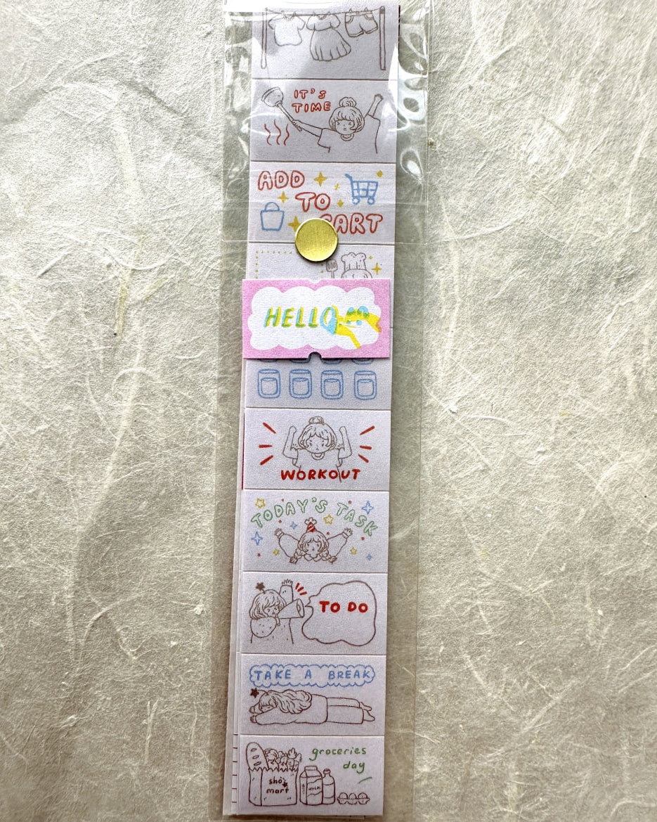 Shō Little Happiness - Stationery Lover & Daily Life label sticker roll SAMPLES
