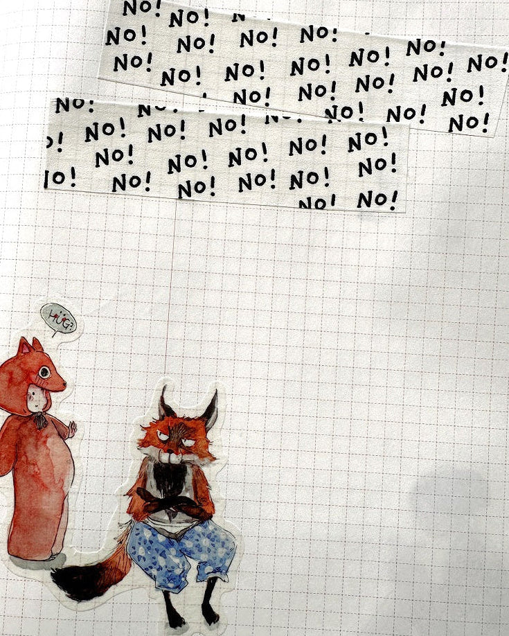 shō Little Happiness - No! No! washi tape SAMPLES