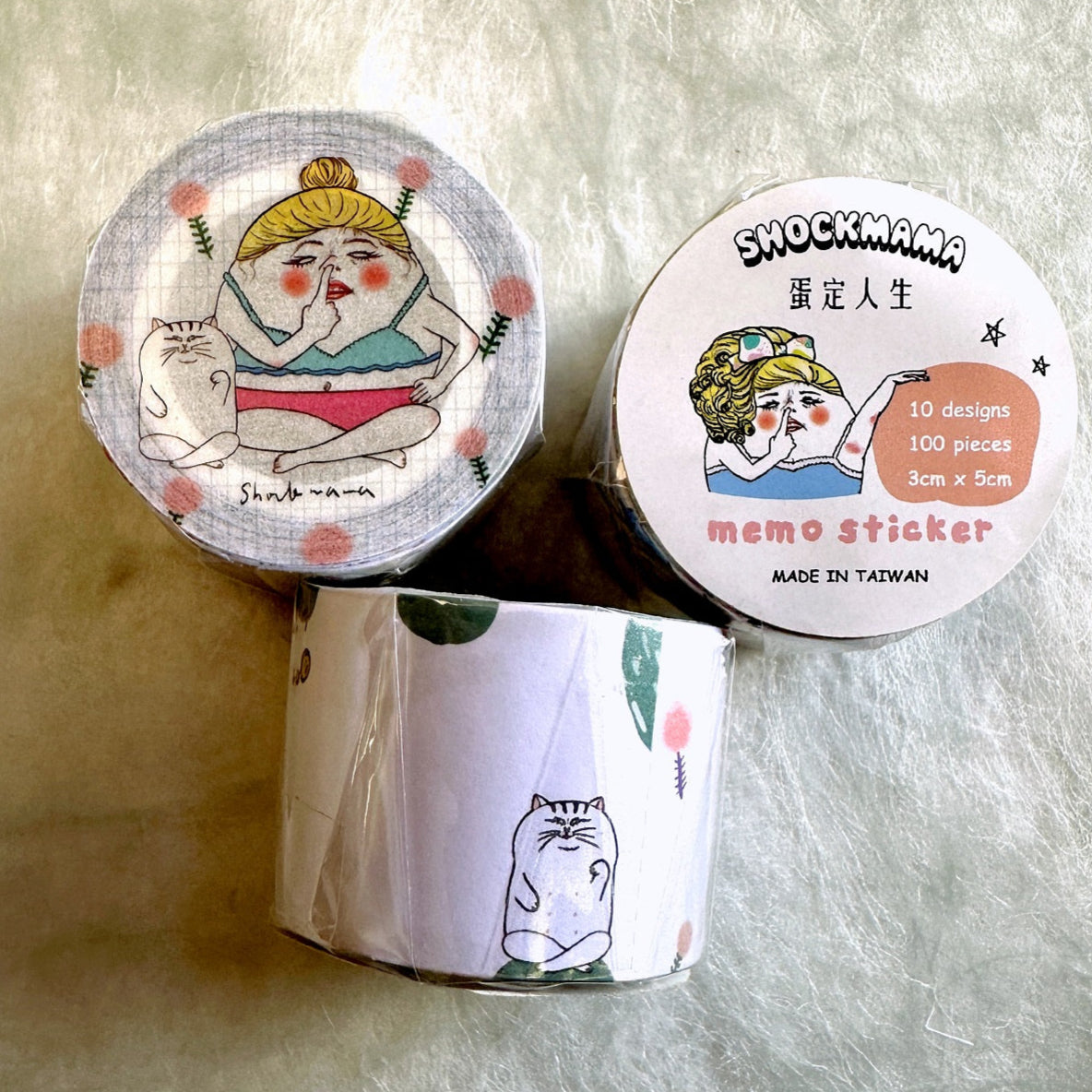 Shock Mama - Memo Sticker sticky memo perforated paper tape SAMPLES