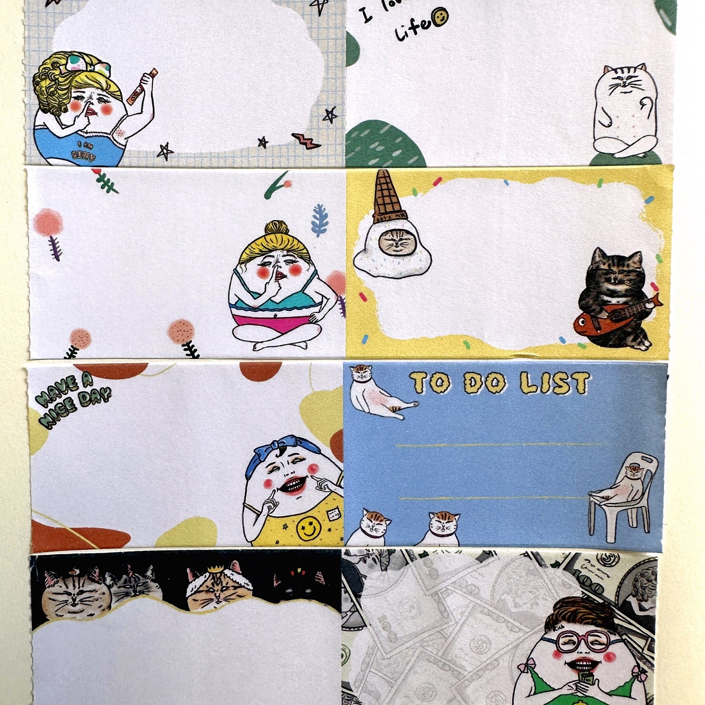 Shock Mama - Memo Sticker sticky memo perforated paper tape SAMPLES