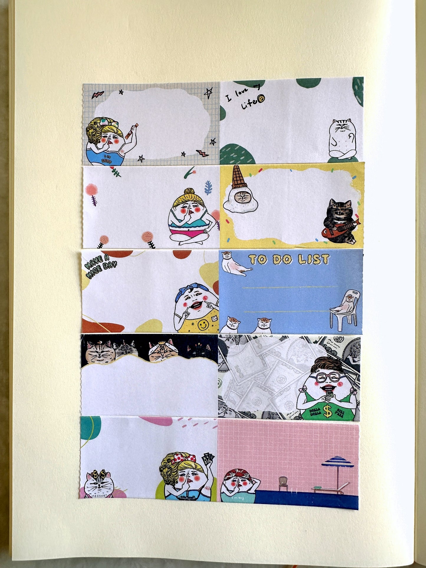 Shock Mama - Memo Sticker sticky memo perforated paper tape SAMPLES