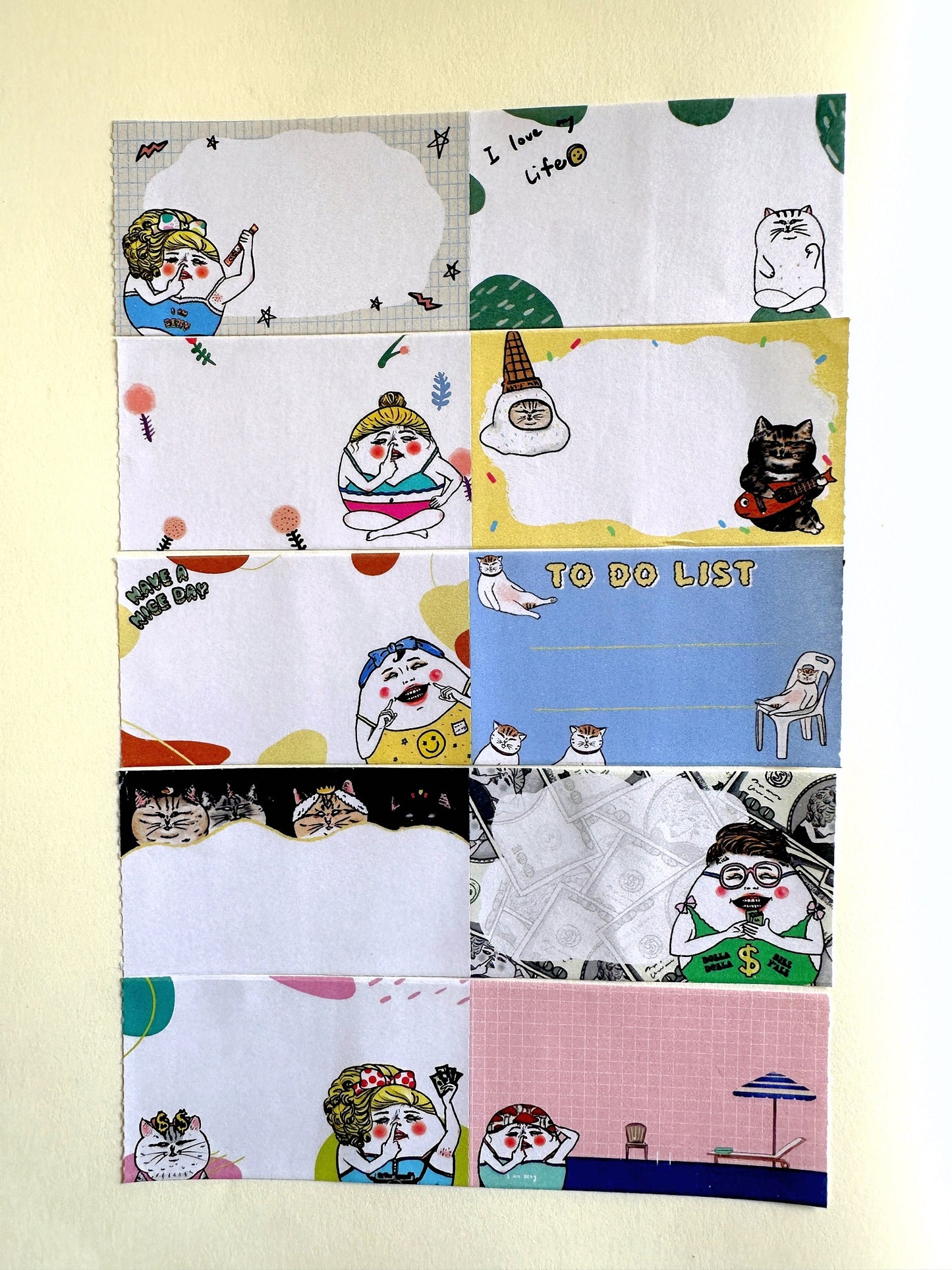 Shock Mama - Memo Sticker sticky memo perforated paper tape SAMPLES