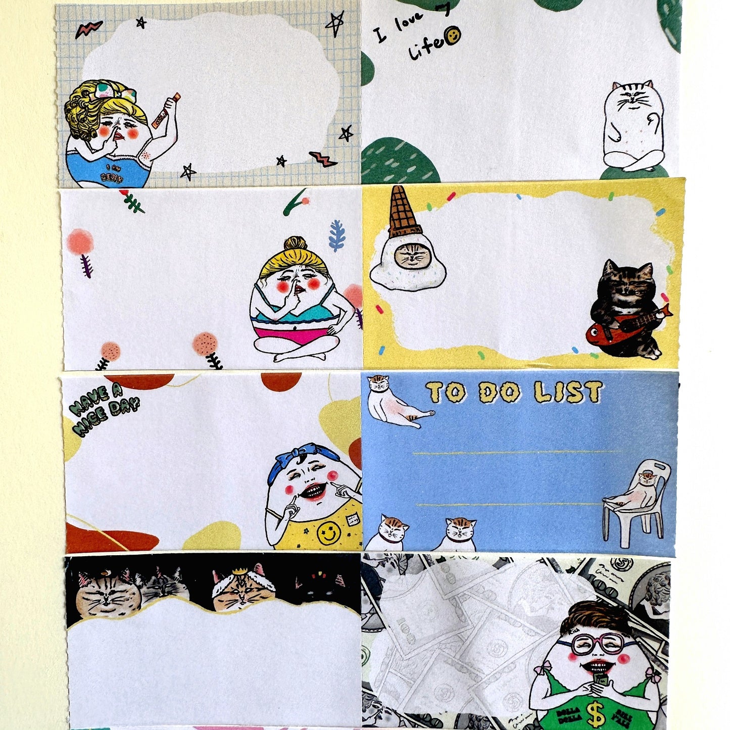 Shock Mama - Memo Sticker sticky memo perforated paper tape SAMPLES