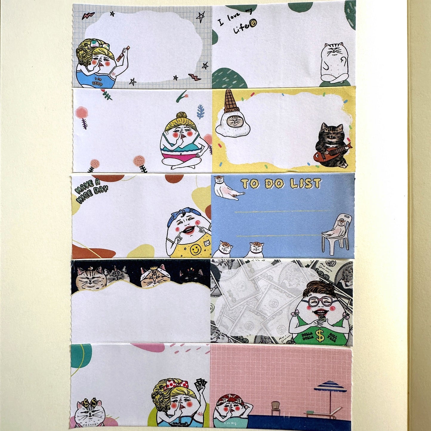 Shock Mama - Memo Sticker sticky memo perforated paper tape SAMPLES