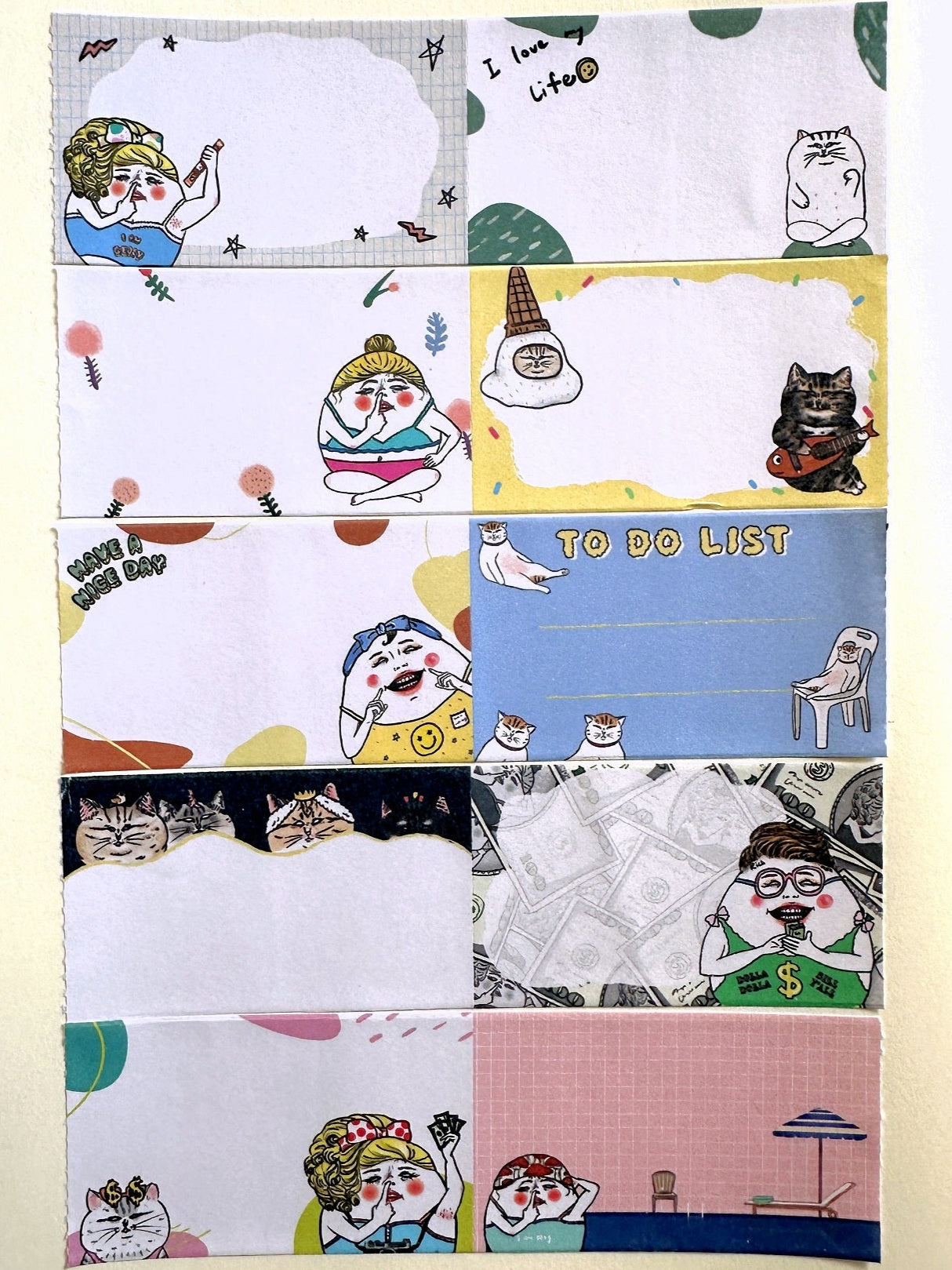 Shock Mama - Memo Sticker sticky memo perforated paper tape SAMPLES