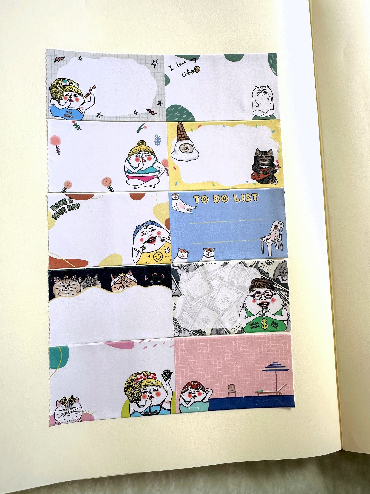 Shock Mama - Memo Sticker sticky memo perforated paper tape SAMPLES
