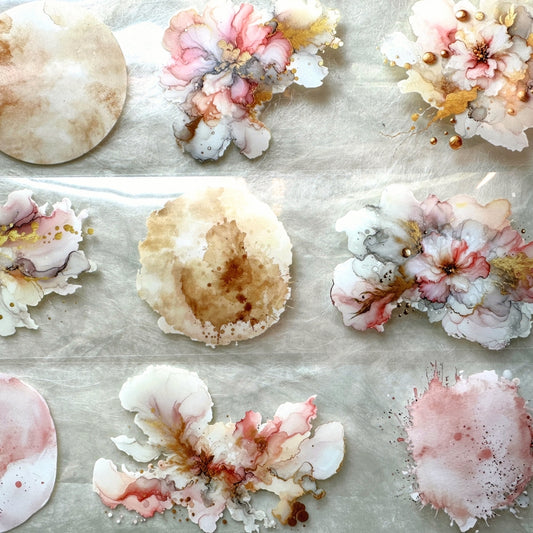 簡單手帳 - Color blooms with bronze-gold PET tape (6 cm x 125 cm) SAMPLES