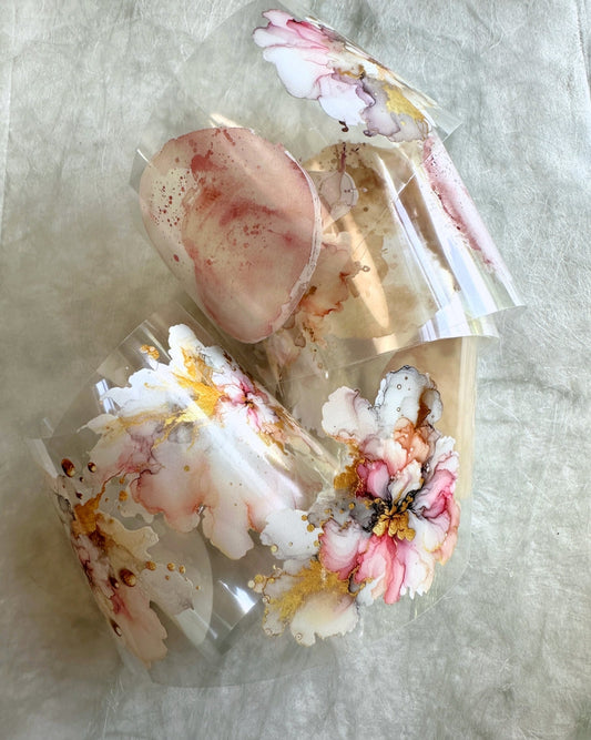 簡單手帳 - Color blooms with bronze-gold PET tape (6 cm x 125 cm) SAMPLES