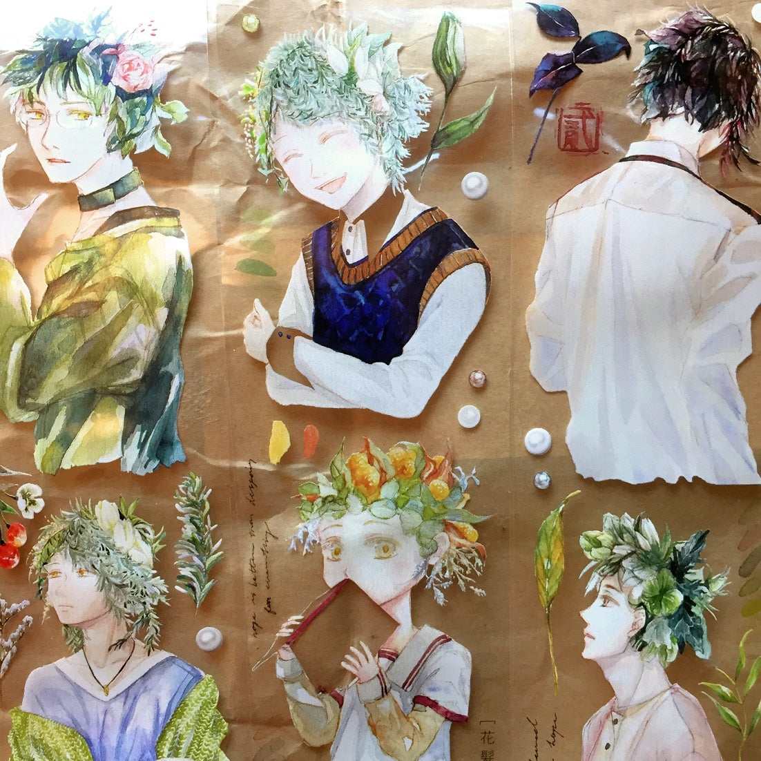 Siyun - Flower Boys (nature fairies) PET tape SAMPLES