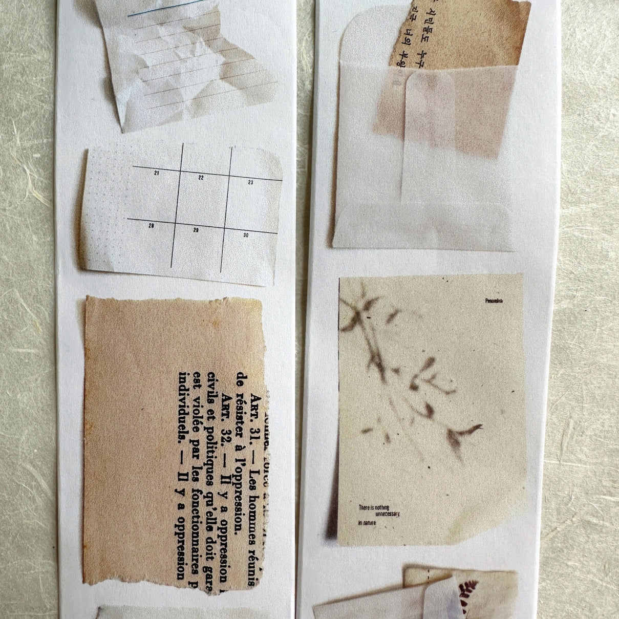 Siyun Studio - Fragments paper tape (5 cm x 155 cm) SAMPLES
