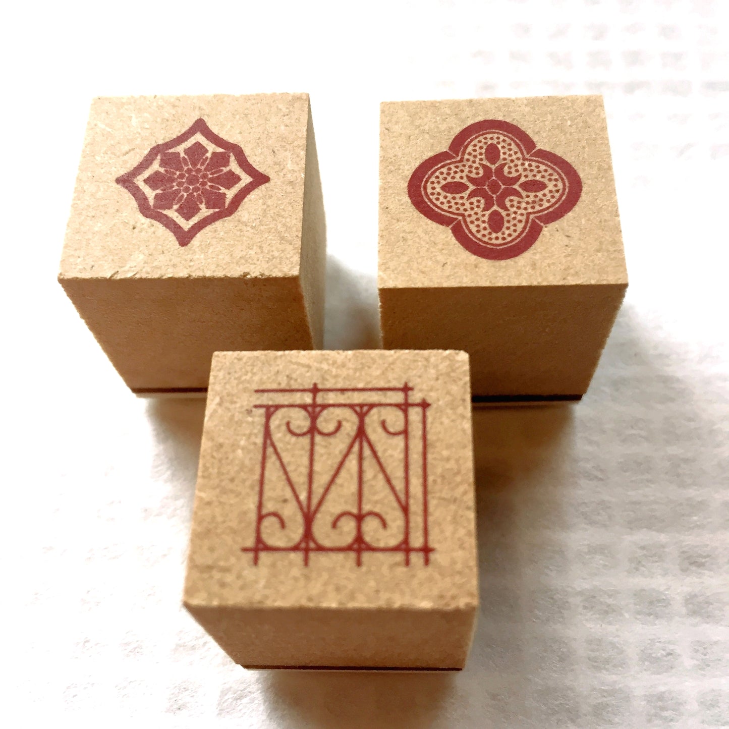 Somesortoffern - Tile pattern mini rubber stamps (gachapon)