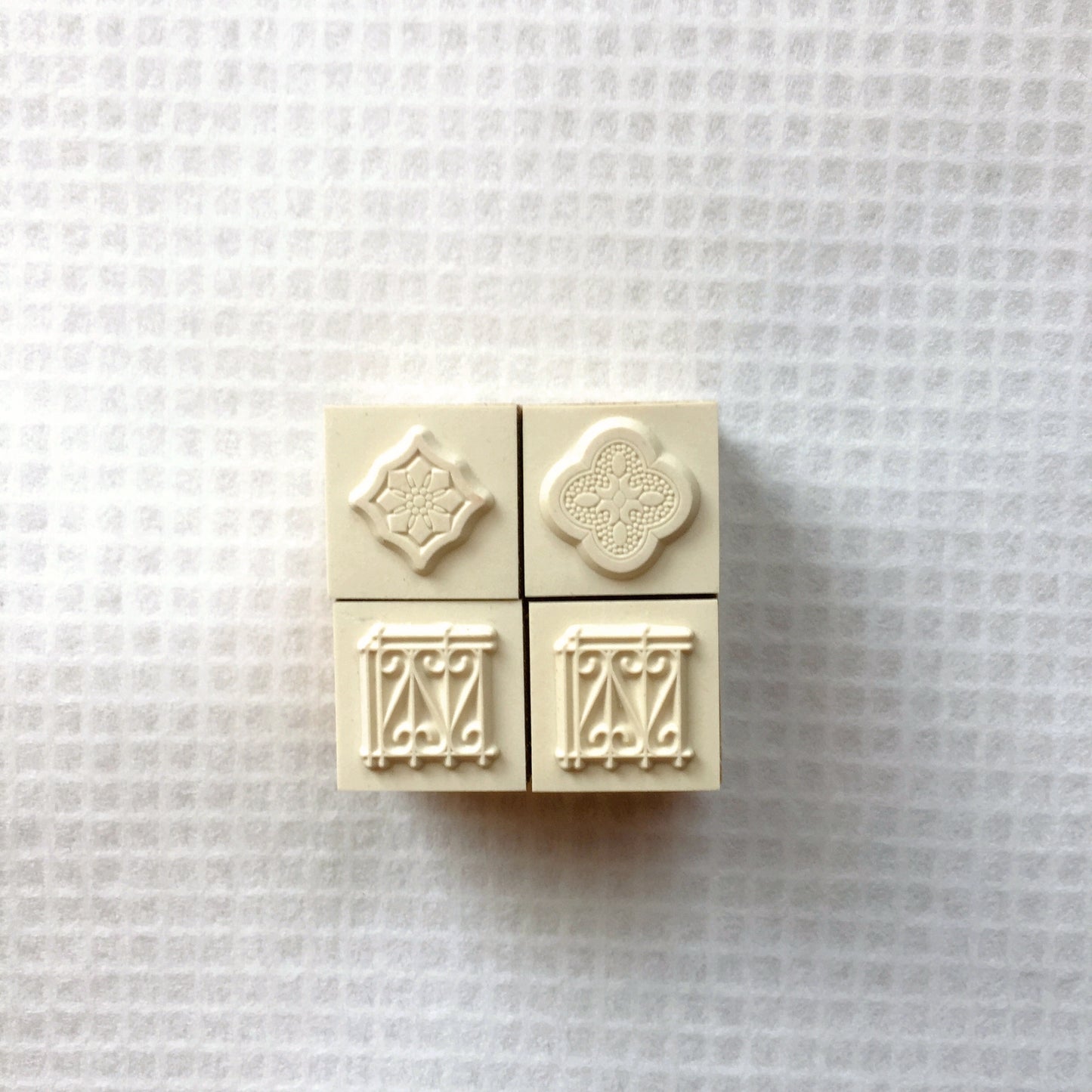 Somesortoffern - Tile pattern mini rubber stamps (gachapon)