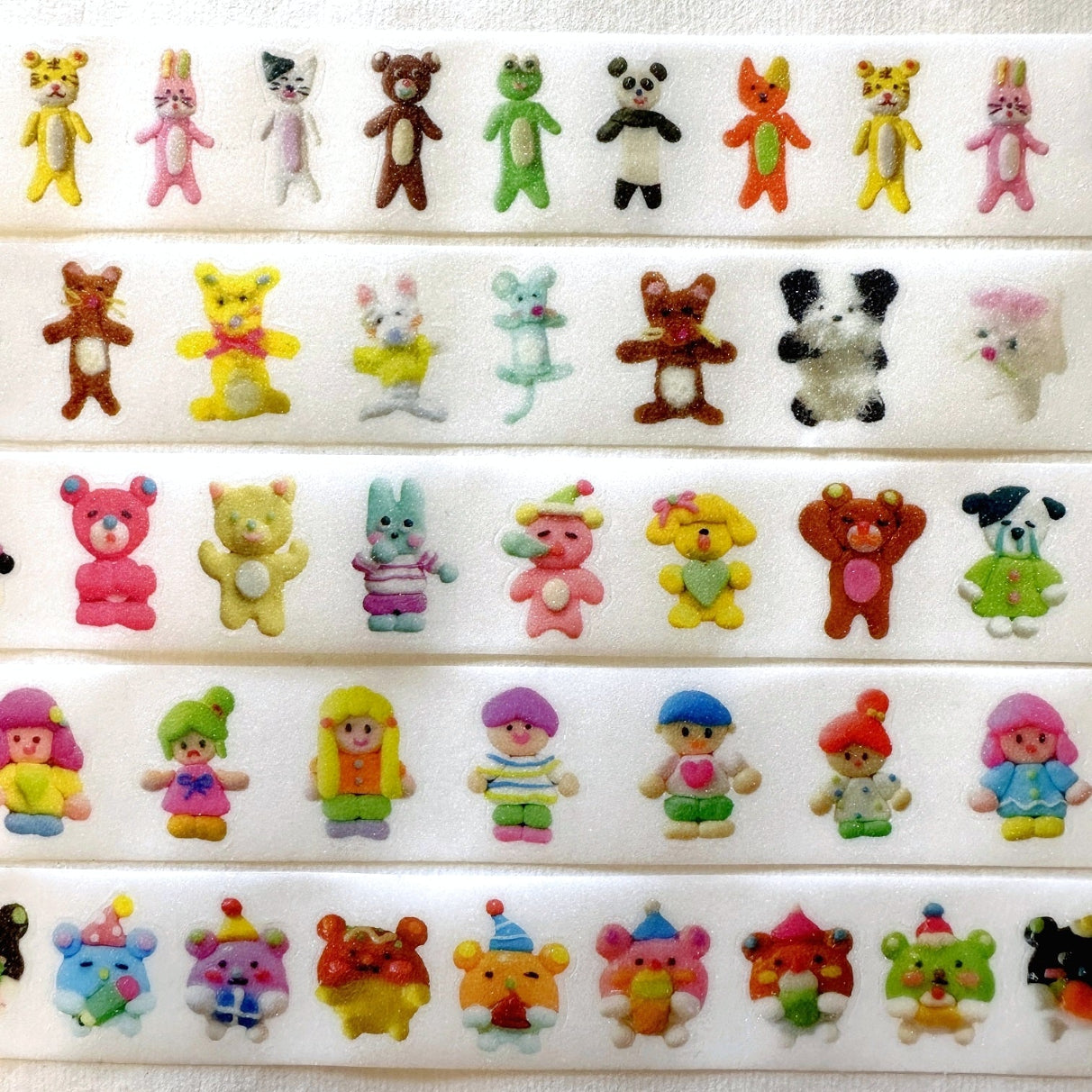 Sosom Room - cute critters kiss-cut glitter PET tape SAMPLES