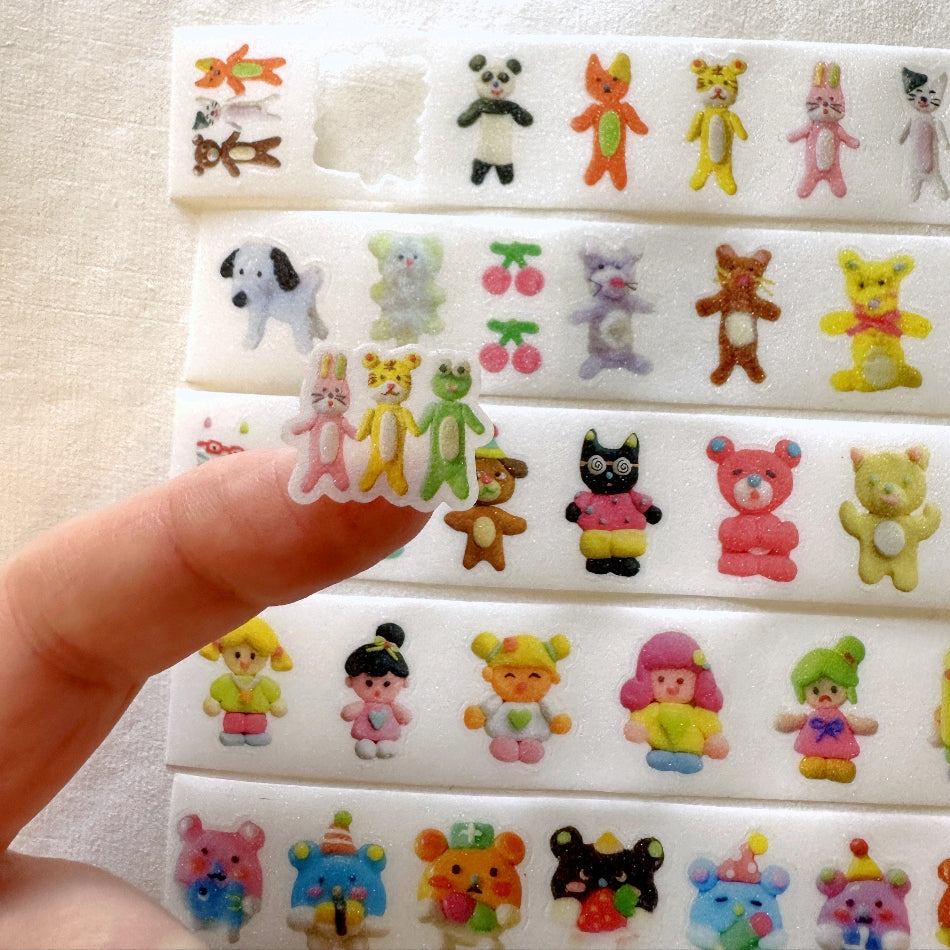 Sosom Room - cute critters kiss-cut glitter PET tape SAMPLES