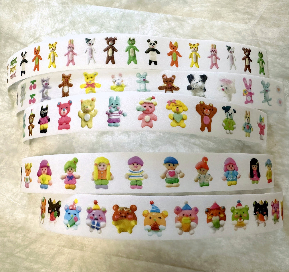 Sosom Room - cute critters kiss-cut glitter PET tape SAMPLES