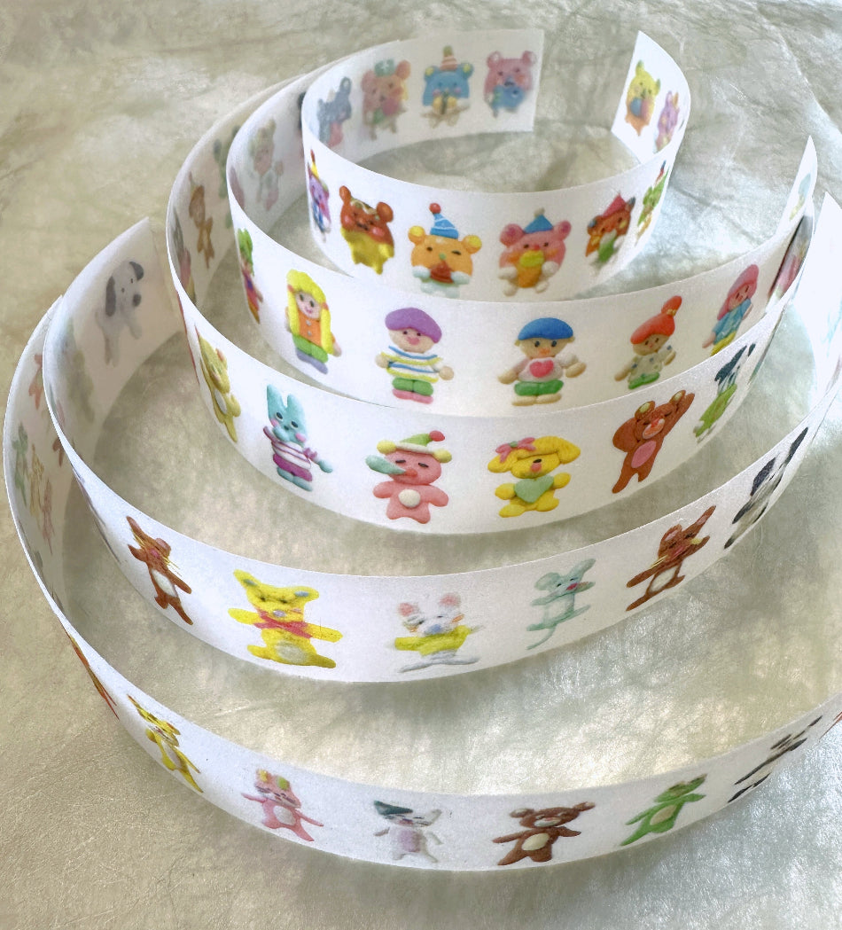 Sosom Room - cute critters kiss-cut glitter PET tape SAMPLES