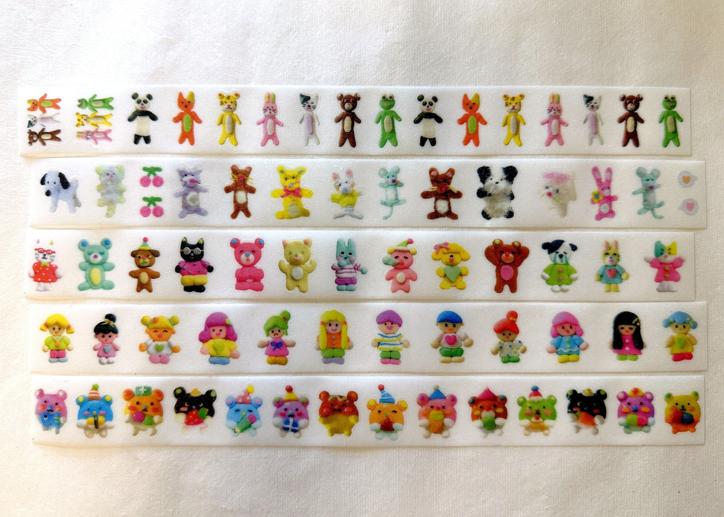 Sosom Room - cute critters kiss-cut glitter PET tape SAMPLES