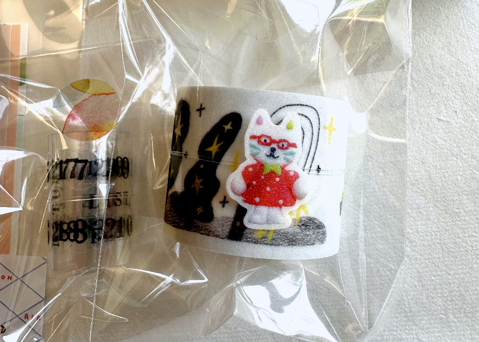Sosom Room - cute critters kiss-cut glitter PET tape SAMPLES