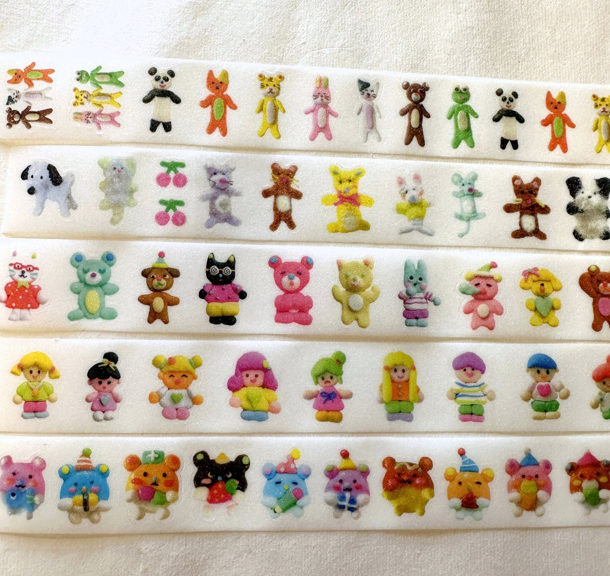 Sosom Room - cute critters kiss-cut glitter PET tape SAMPLES