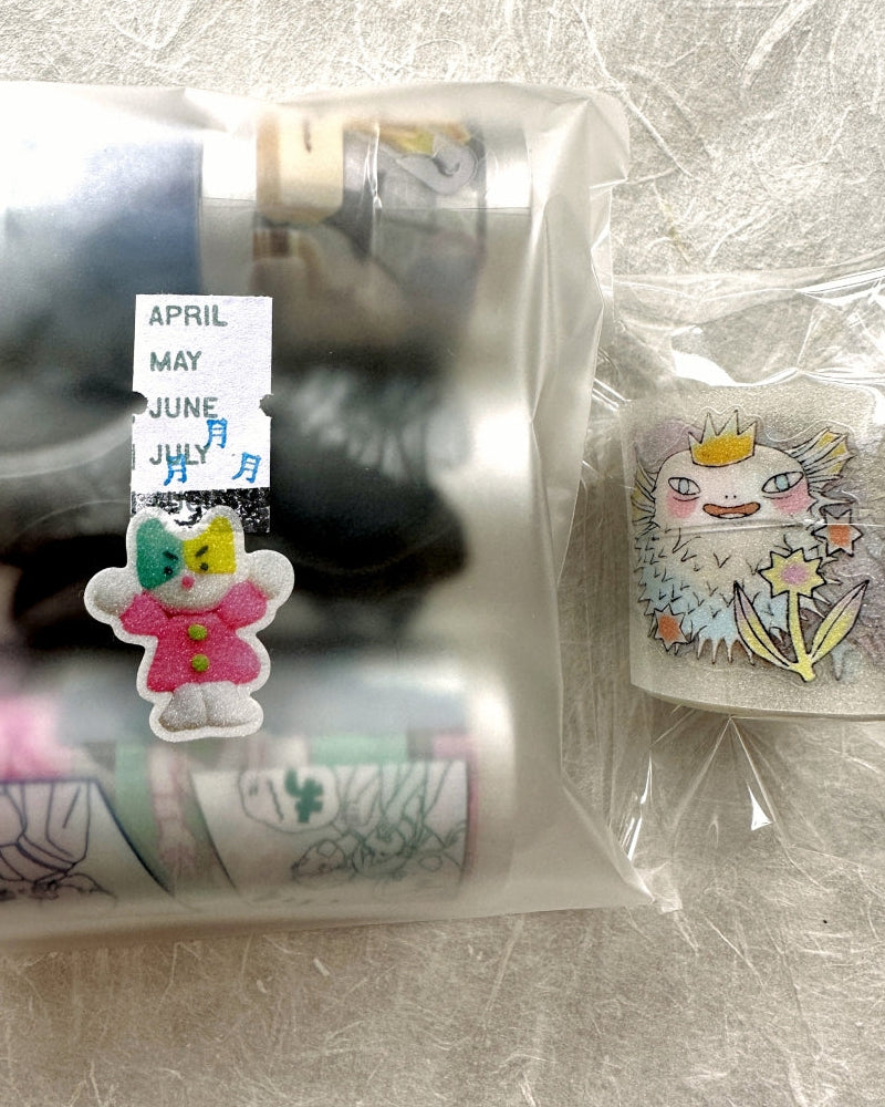 Sosom Room - cute critters kiss-cut glitter PET tape SAMPLES