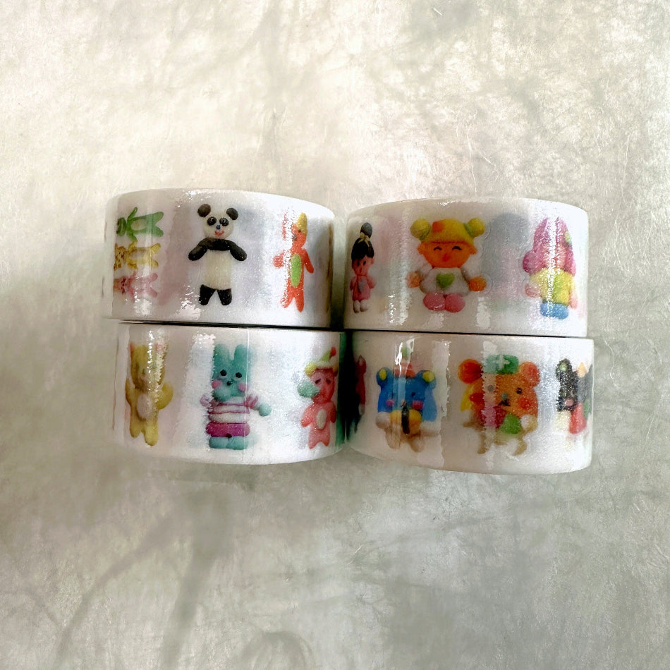 Sosom Room - cute critters kiss-cut glitter PET tape SAMPLES