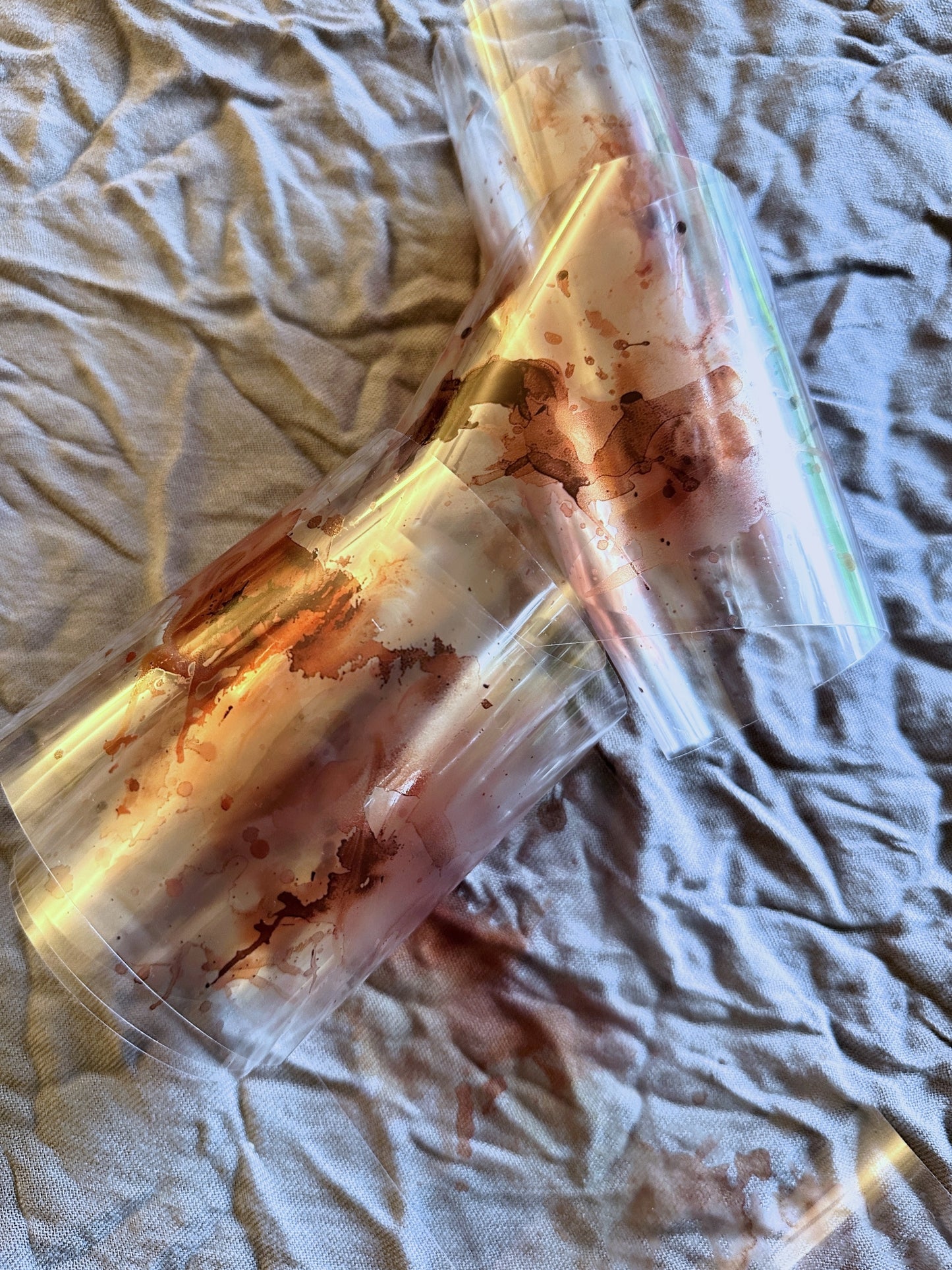 Youyouyou Wenchuang - Coffee spatter PET tape (10 cm x 200 cm) SAMPLES