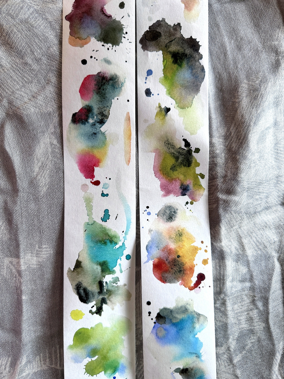 Watercolor mixing washi tape (6 cm x 200 cm) SAMPLES