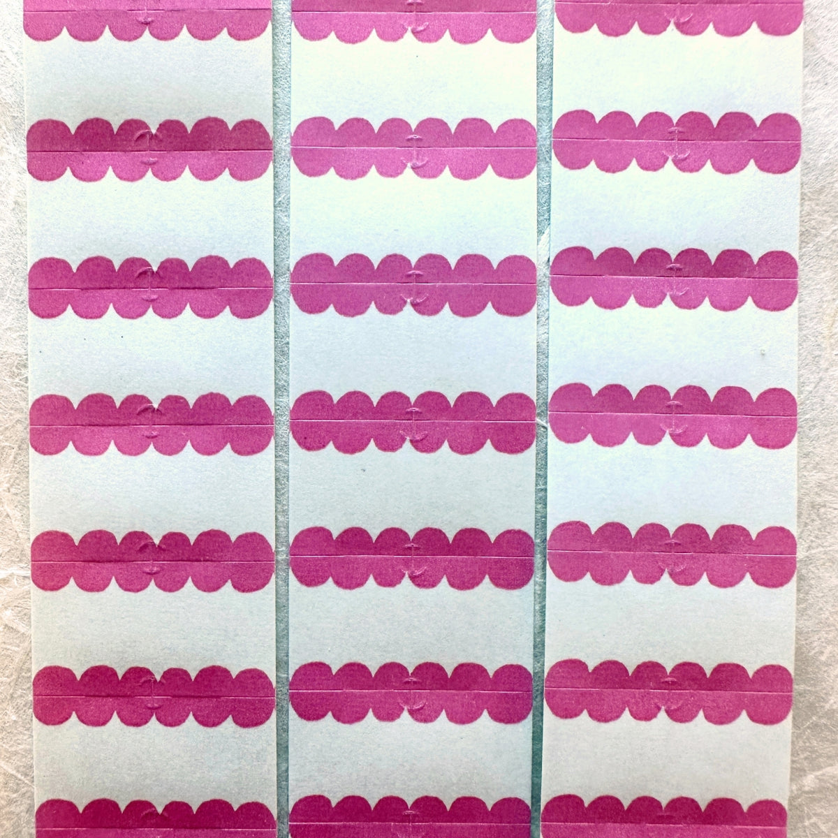 Stamp Marche - Scallop label sticker roll (writable & stampable) SAMPLES
