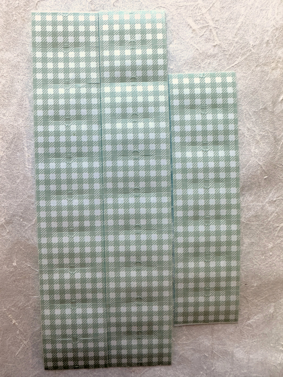 Stamp Marche - Gingham Check label sticker rolls SAMPLES