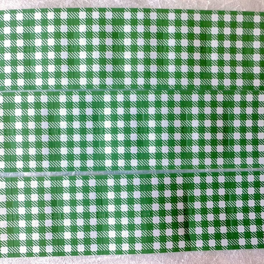 Stamp Marche - Gingham Check label sticker rolls SAMPLES