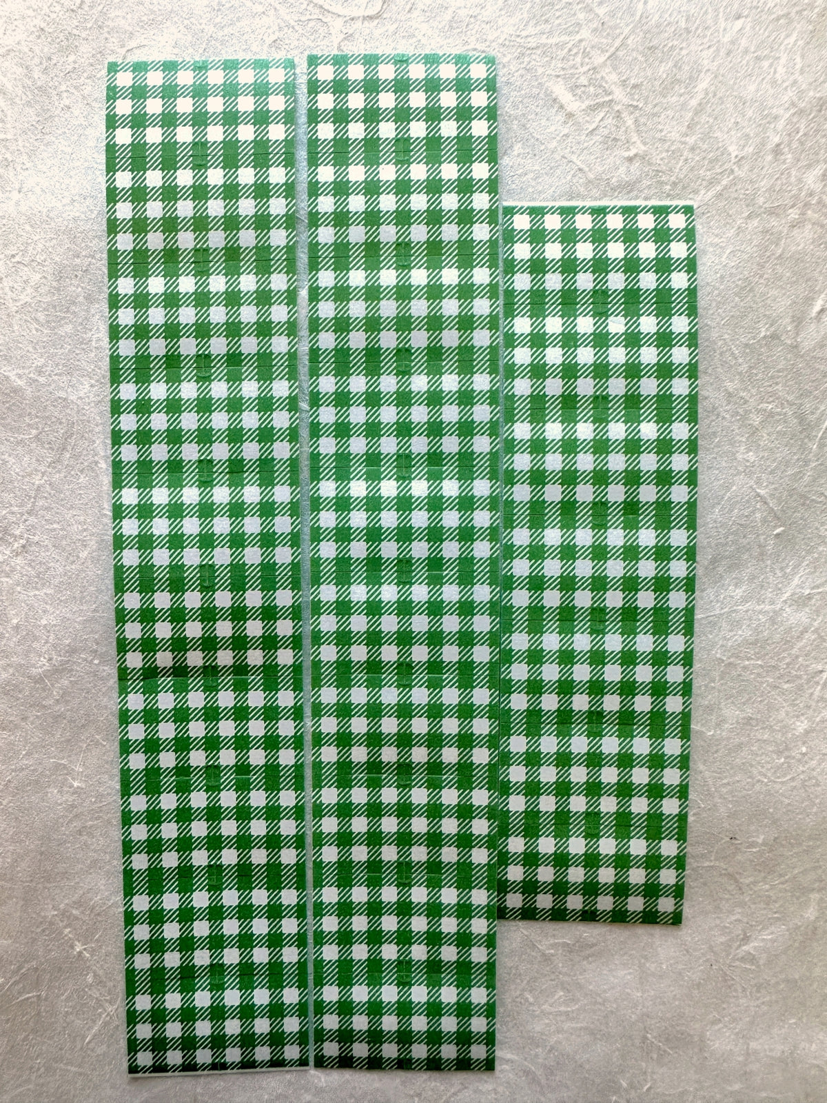 Stamp Marche - Gingham Check label sticker rolls SAMPLES
