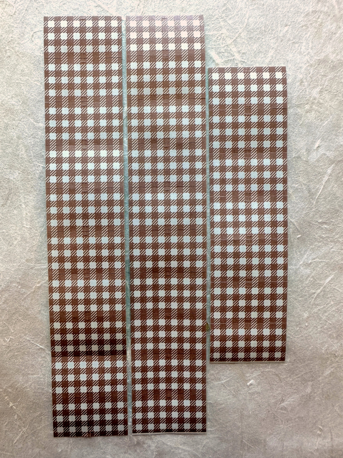 Stamp Marche - Gingham Check label sticker rolls SAMPLES