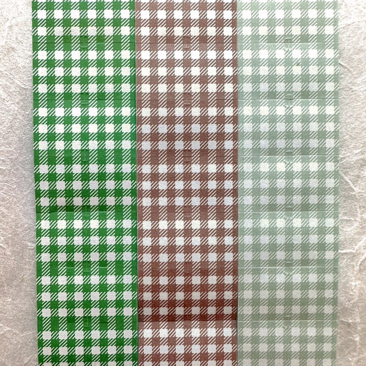 Stamp Marche - Gingham Check label sticker rolls SAMPLES
