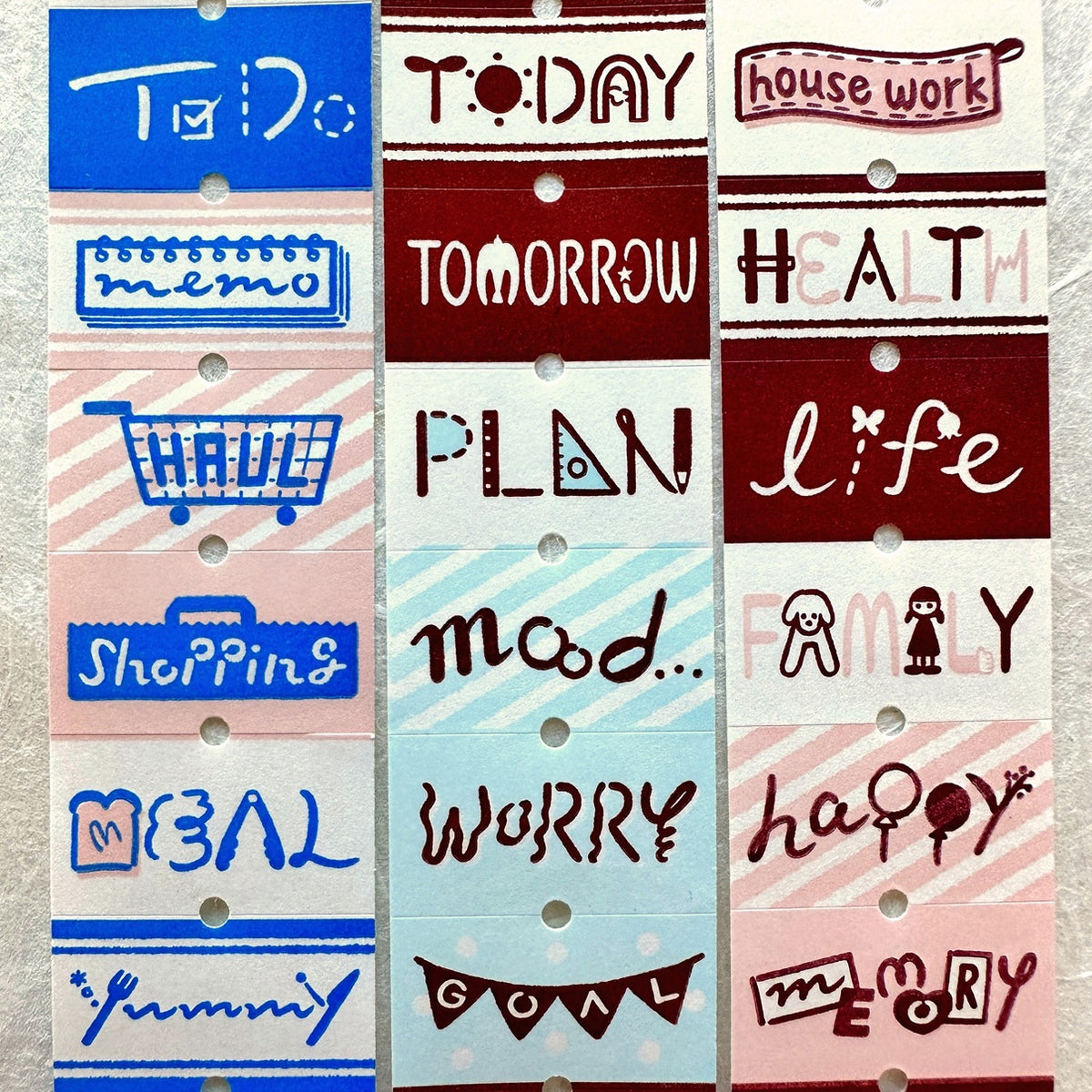 Stamp Marche - Heading pattern label sticker rolls SAMPLES