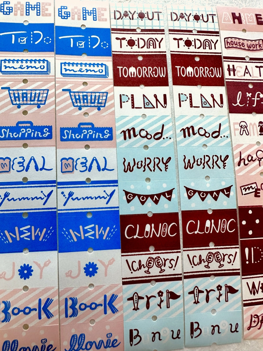 Stamp Marche - Heading pattern label sticker rolls SAMPLES
