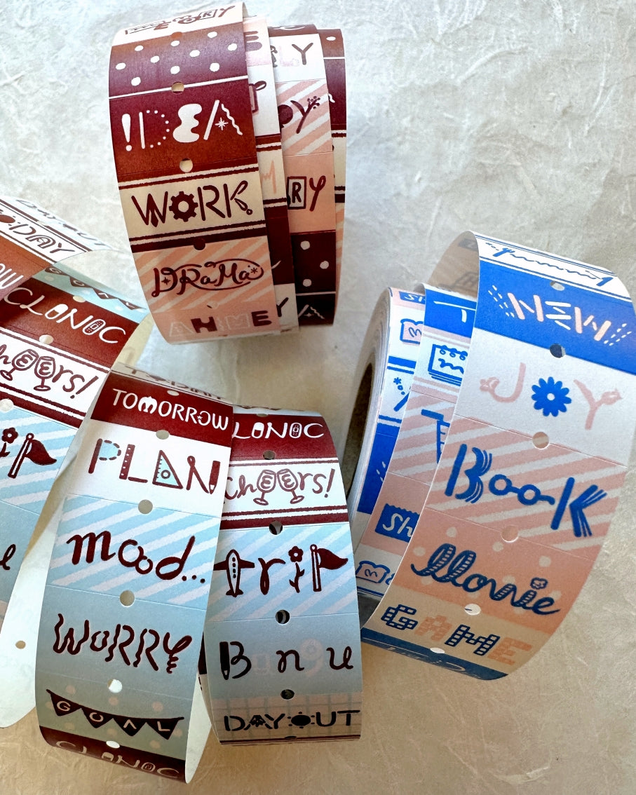 Stamp Marche - Heading pattern label sticker rolls SAMPLES