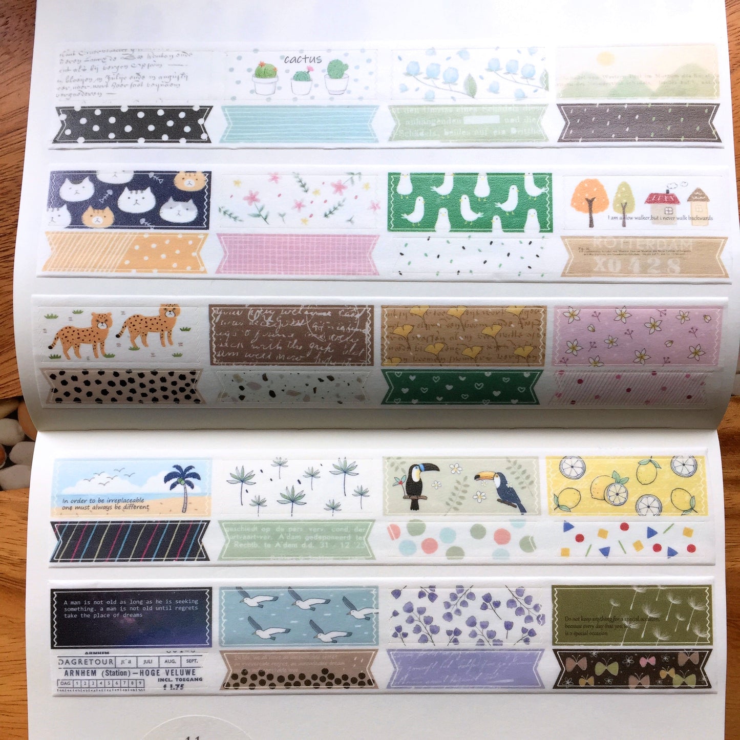 Starlululu - Ribbon kiss-cut washi tape SAMPLES