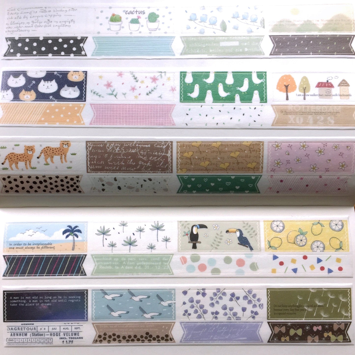 Starlululu - Ribbon kiss-cut washi tape SAMPLES