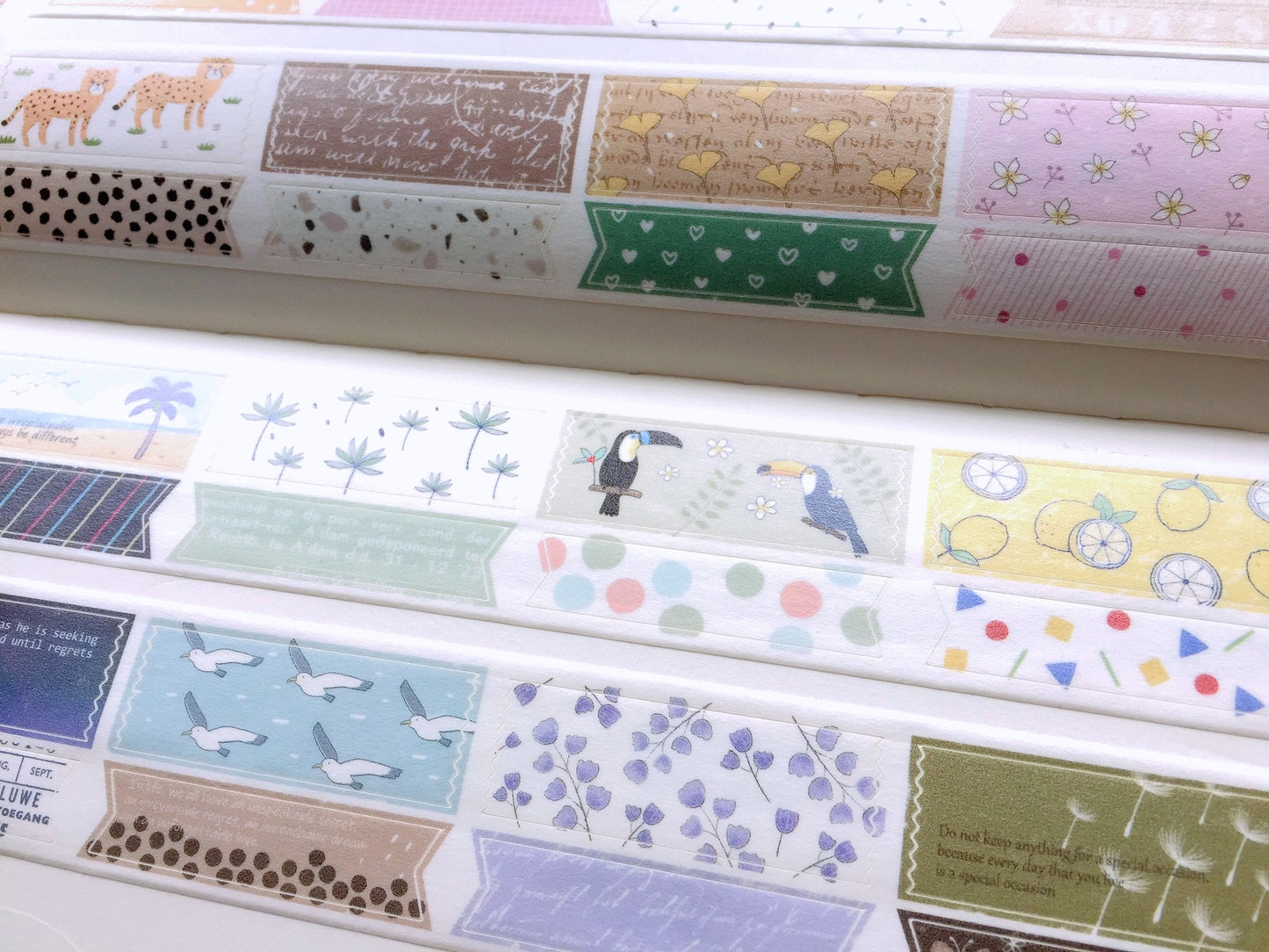 Starlululu - Ribbon kiss-cut washi tape SAMPLES